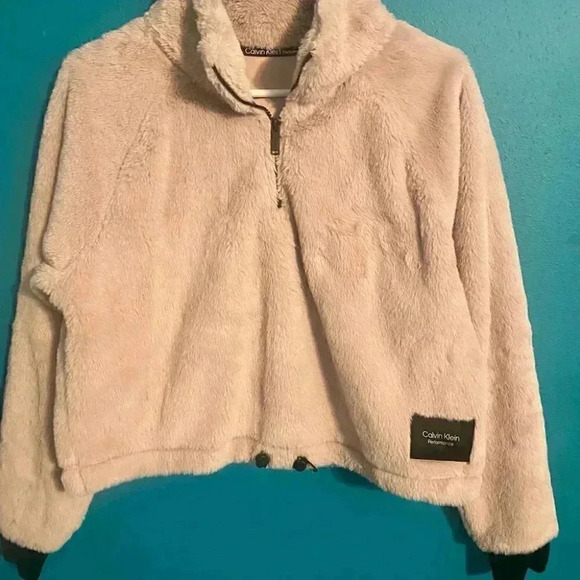 Calvin Klein Performance Blush Soft Pullover Sweatshirt Jacket - Picture 3 of 5